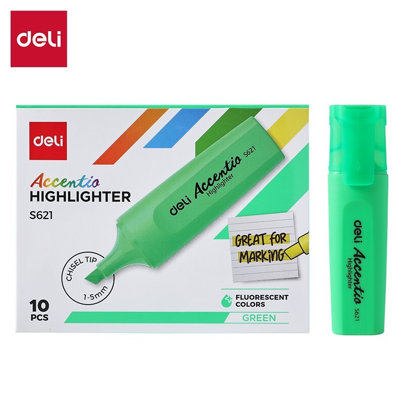 DELI S621 ACCENT HIGHLIGHTER - GREEN