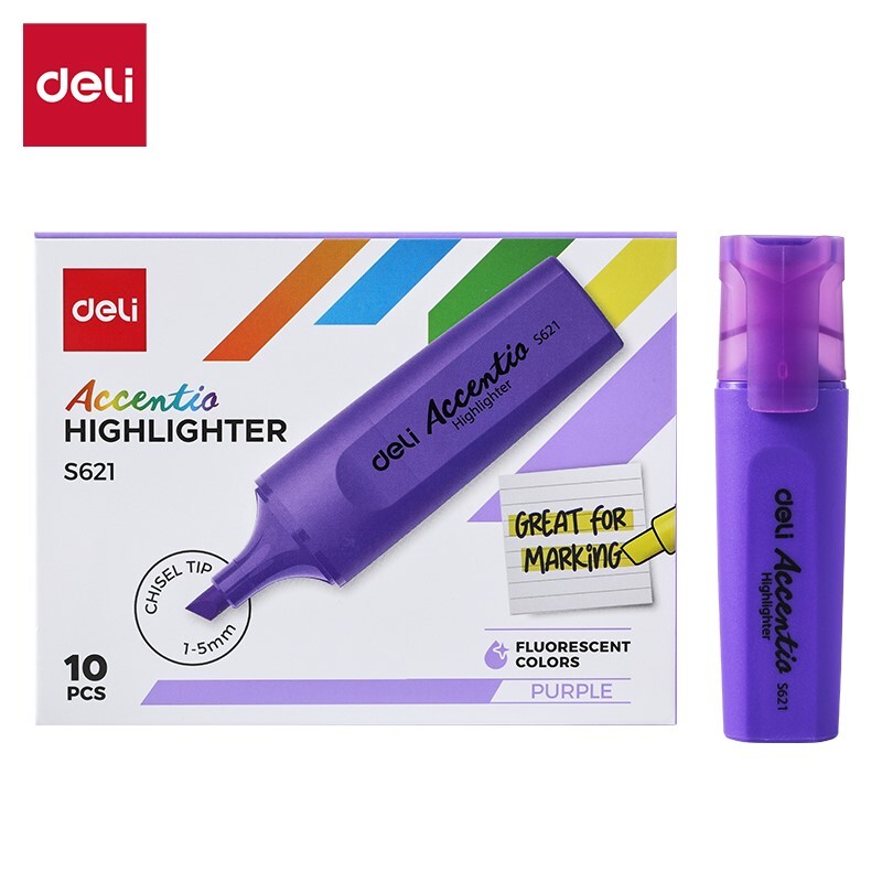 DELI S621 ACCENT HIGHLIGHTER - PURPLE