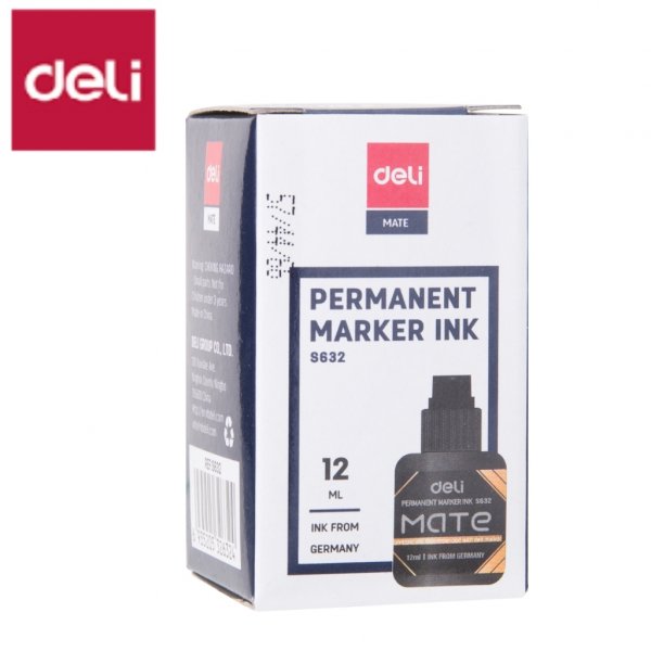 DELI S632-BK MATE PERMANENT MARKER INK BLK