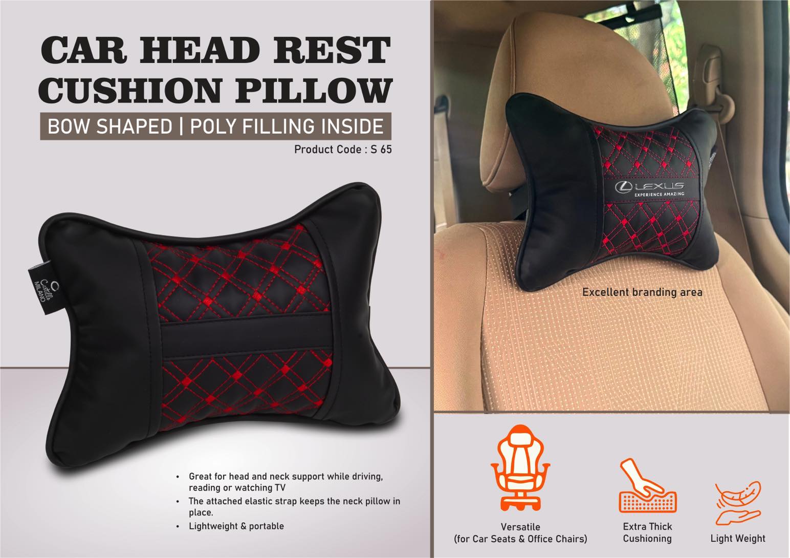 Car Head Rest Cushion Pillow