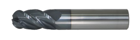 Standard Performance AlTiN Coated Solid Carbide 4 Flute Ball Nose End Mill(05000.06250.R04.R02500.)