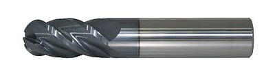 Standard Performance AlTiN Coated Solid Carbide 4 Flute Ball Nose End Mill(02500.07500.R04.R01250.)