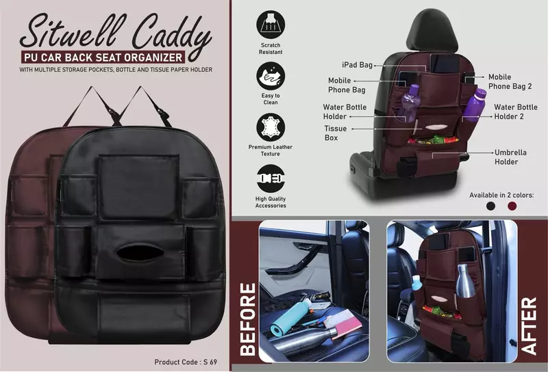 SitWell Caddy: PU Car Back Seat