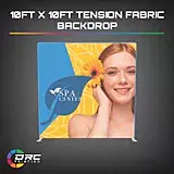 10ft x 10ft Tension Fabric Backdrop (Single or Double Side Print) 10ft x 10ft Tension Fabric Backdrop (Single or Double Side Print)