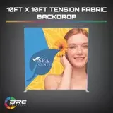 10ft x 10ft Tension Fabric Backdrop (Single or Double Side Print) 10ft x 10ft Tension Fabric Backdrop (Single or Double Side Print)