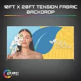10ft x 20ft Tension Fabric Backdrop (Single or Double Side Print)