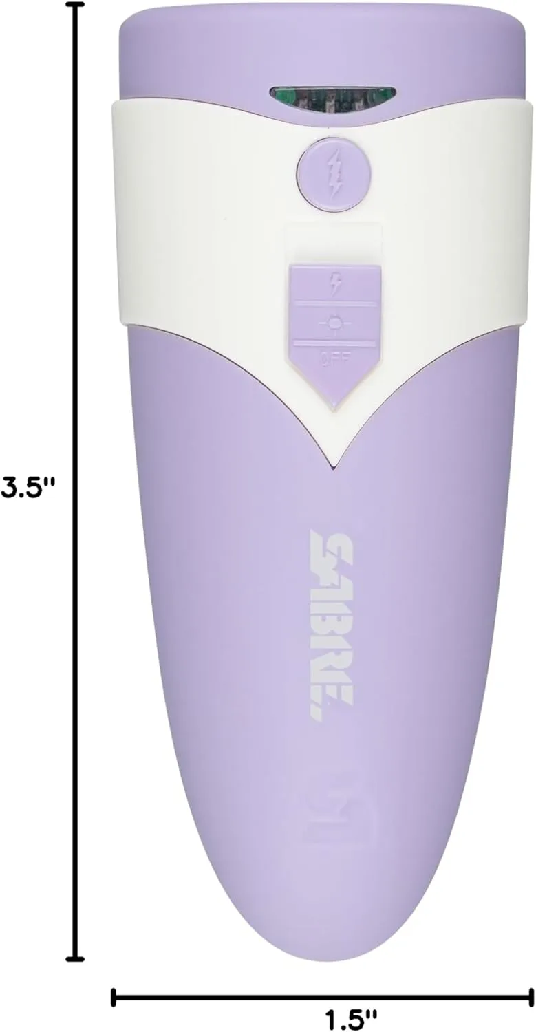 SABRE 3-in-1 Stun Gun with Personal Alarm & LED Flashlight, 1.69 µC Charge, Loud 130dB Alarm, 130 Lumen LED Light (3 Modes)