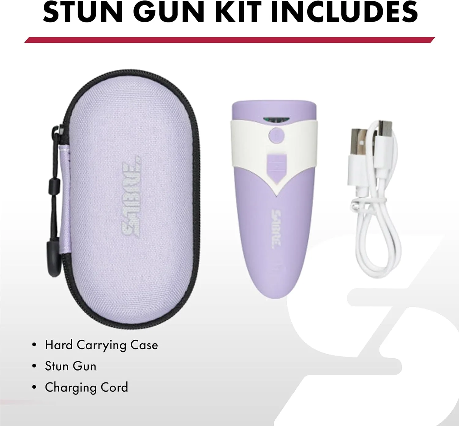 SABRE 3-in-1 Stun Gun with Personal Alarm & LED Flashlight, 1.69 µC Charge, Loud 130dB Alarm, 130 Lumen LED Light (3 Modes)