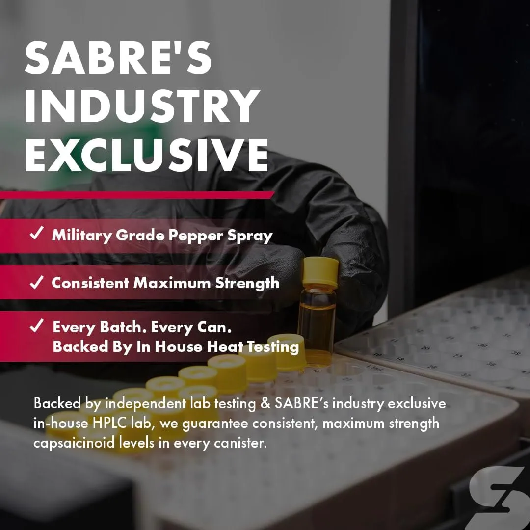 SABRE Crossfire Pepper Gel, Deploys At Any Angle, Maximizes Target Acquisition Against Multiple Threats