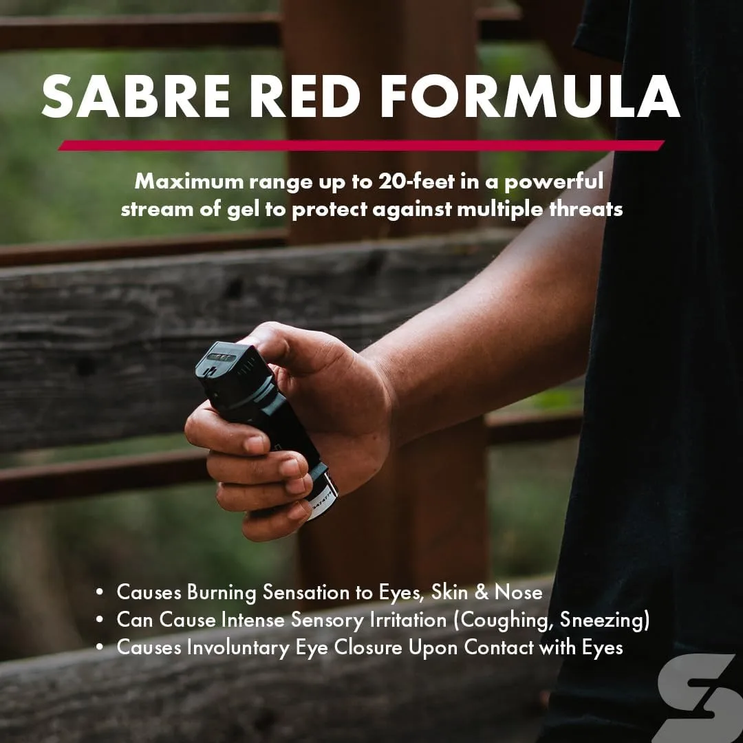SABRE Crossfire Pepper Gel, Deploys At Any Angle, Maximizes Target Acquisition Against Multiple Threats