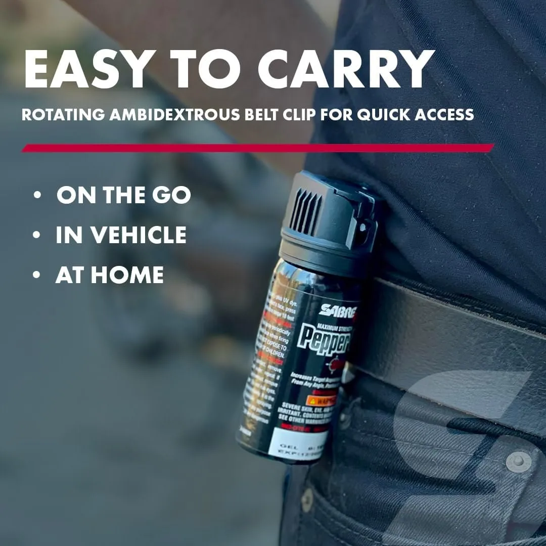 SABRE Crossfire Pepper Gel, Deploys At Any Angle, Maximizes Target Acquisition Against Multiple Threats