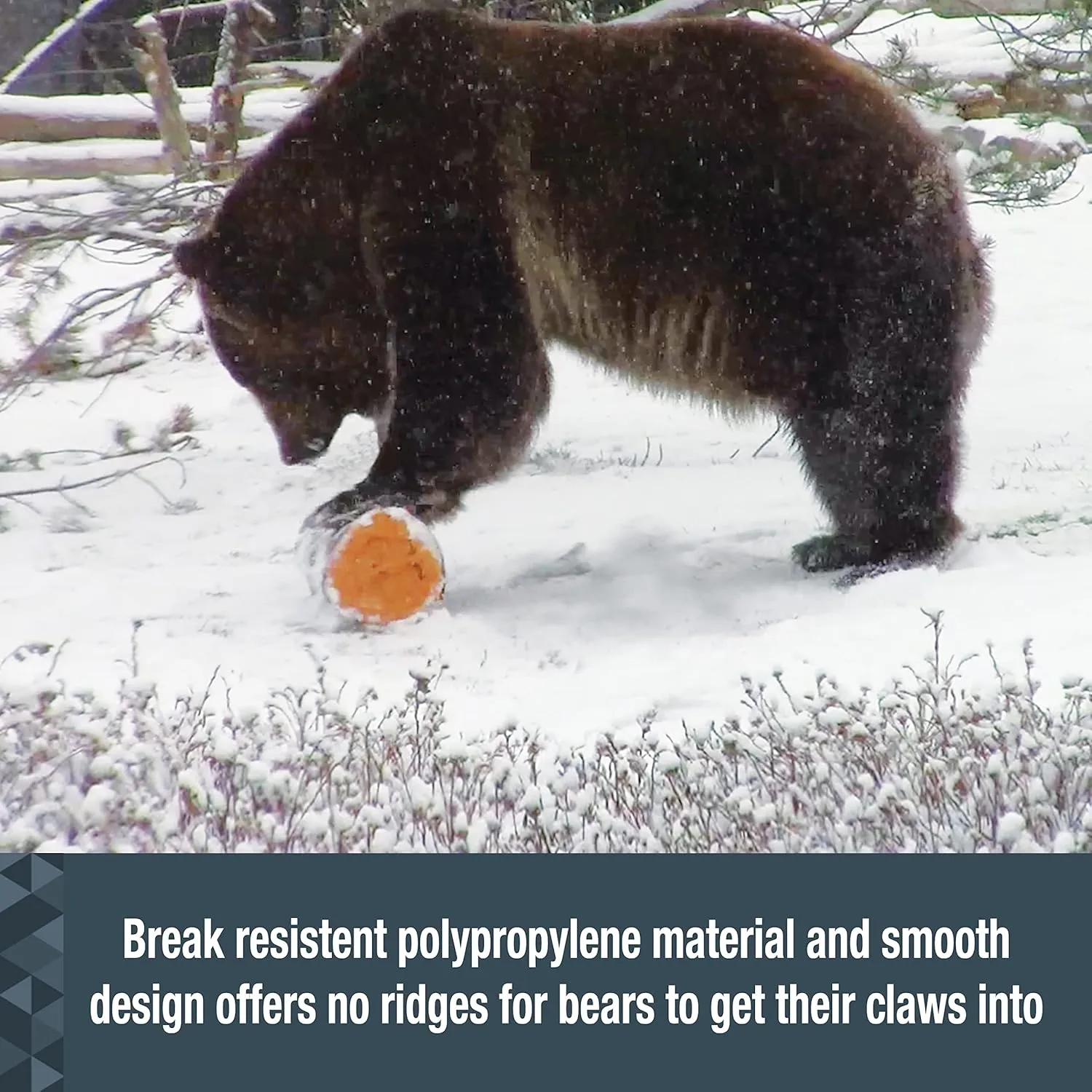 SABRE Frontiersman Bear Safe Food Storage Container, 11.86-Liter Storage Capacity, Locking Lid, Water and Airtight