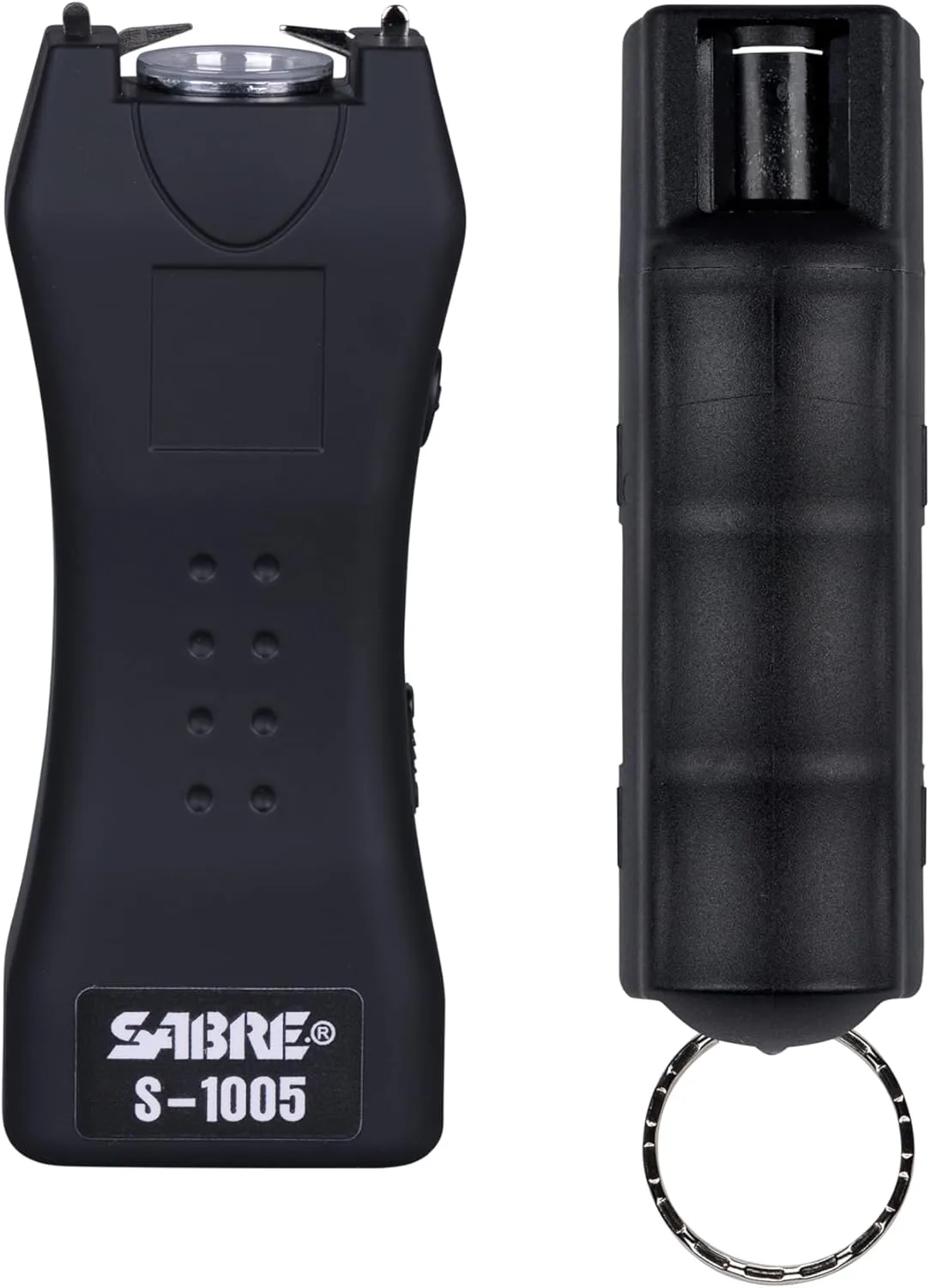SABRE Self-Defense Kit with Pepper Spray and Stun Gun with Flashlight, 25 Bursts, 10-Foot (3-Meter) Range, Painful µC Charge