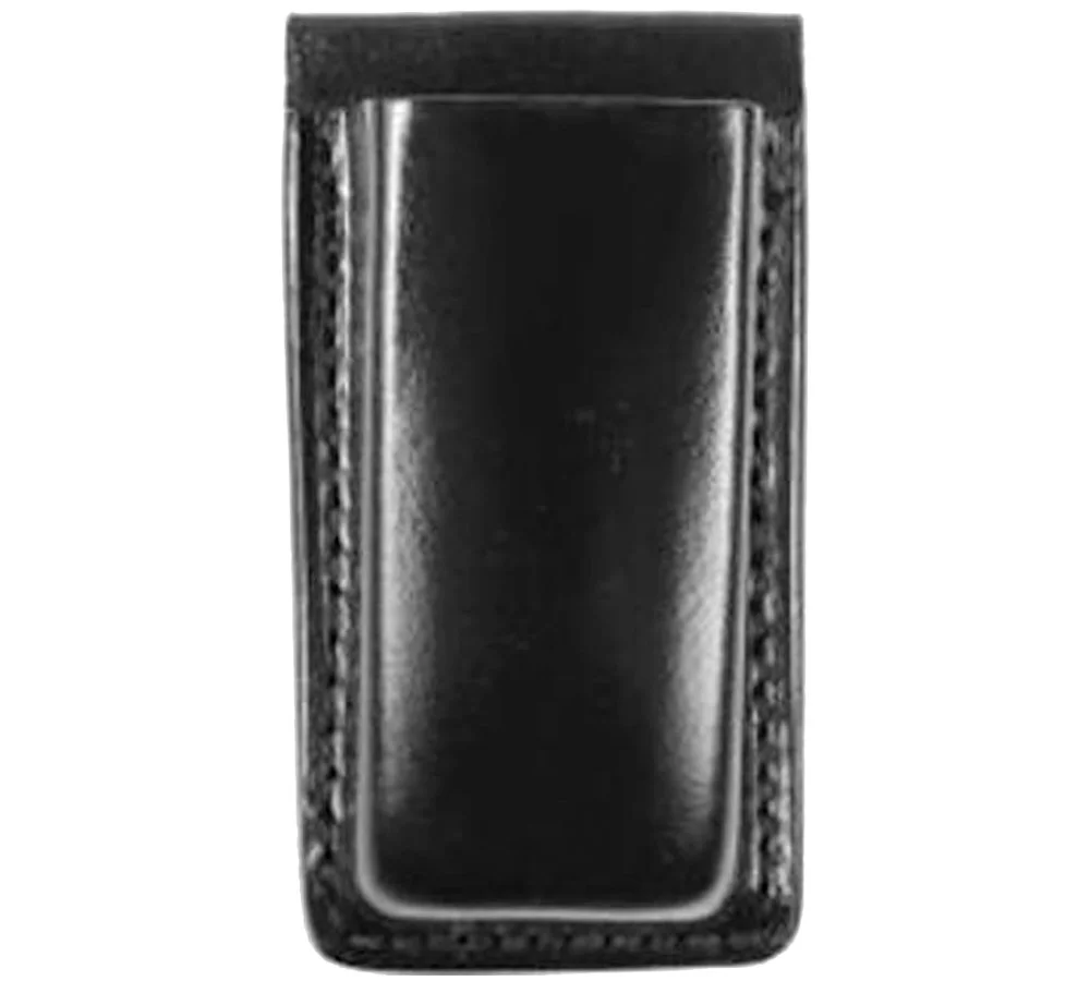 BIANCHI Model 20A Open Top Leather Magazine Pouch with Spring-Steel Belt Clip