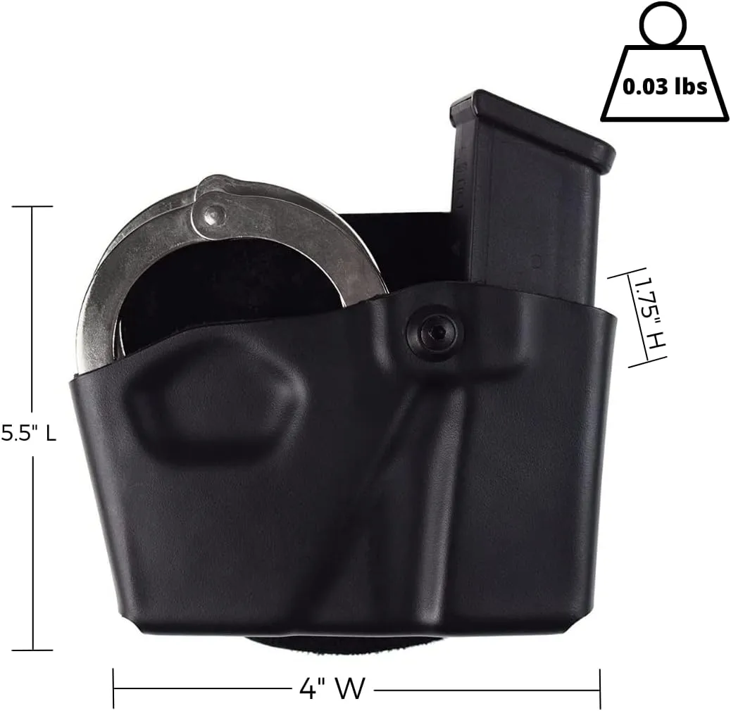 Safariland 573 Open Top Magazine and Handcuff Pouch STX Plain Black GLOCK 17/22