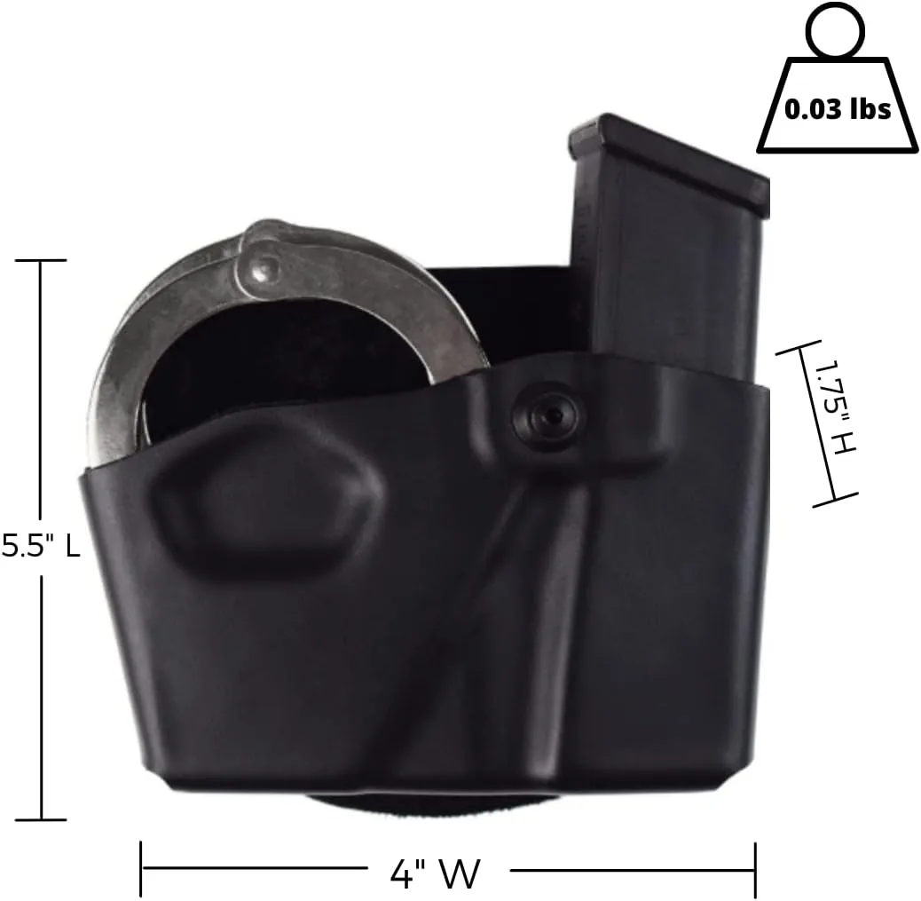 Safariland 573 Open Top Magazine and Handcuff Pouch STX Plain Black GLOCK 17/22