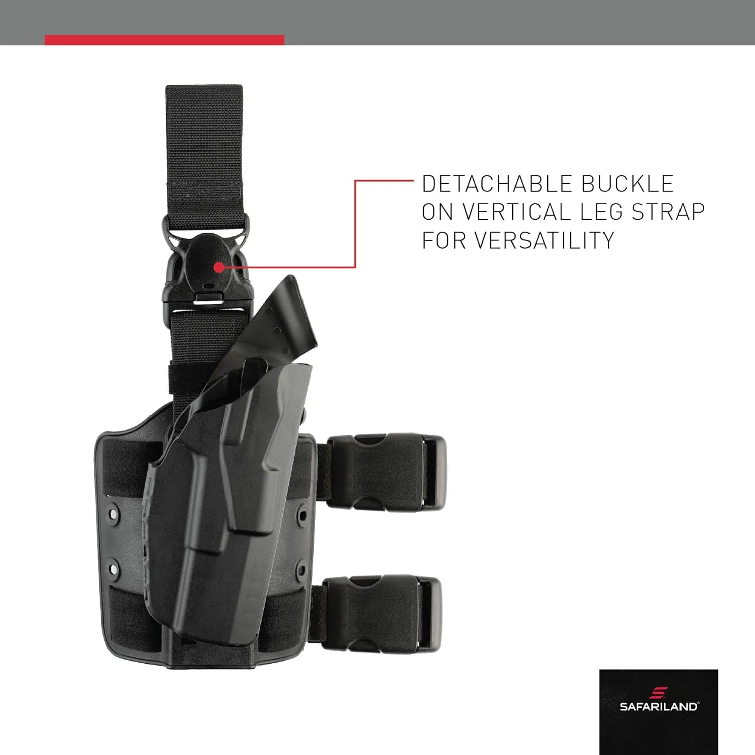 SAFARILAND 7355 ALS Thigh Rig Tactical Holster with Quick-Release Leg Strap