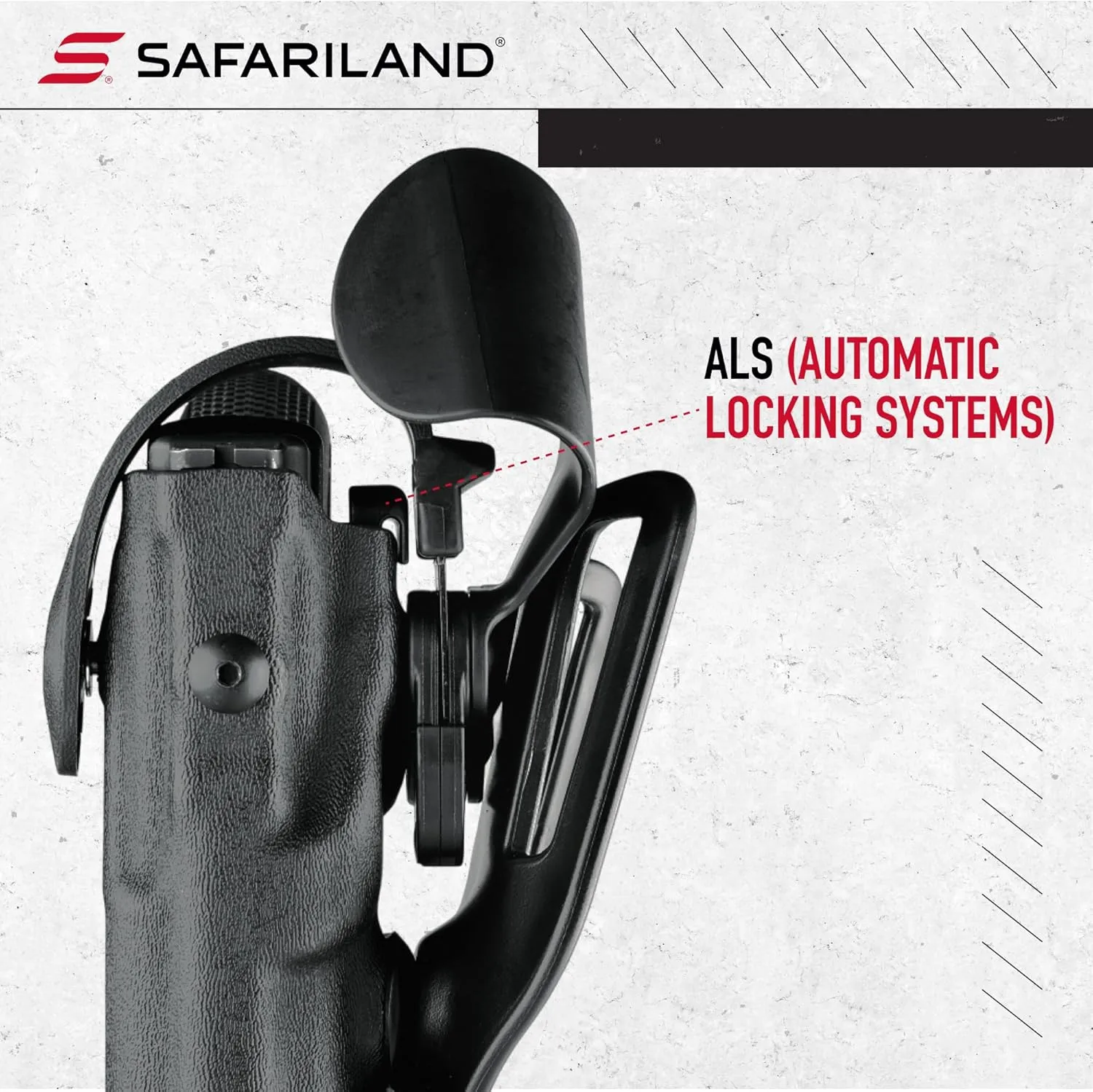 SAFARILAND Model 7360 7TS ALS/SLS Mid-Ride Duty Holster