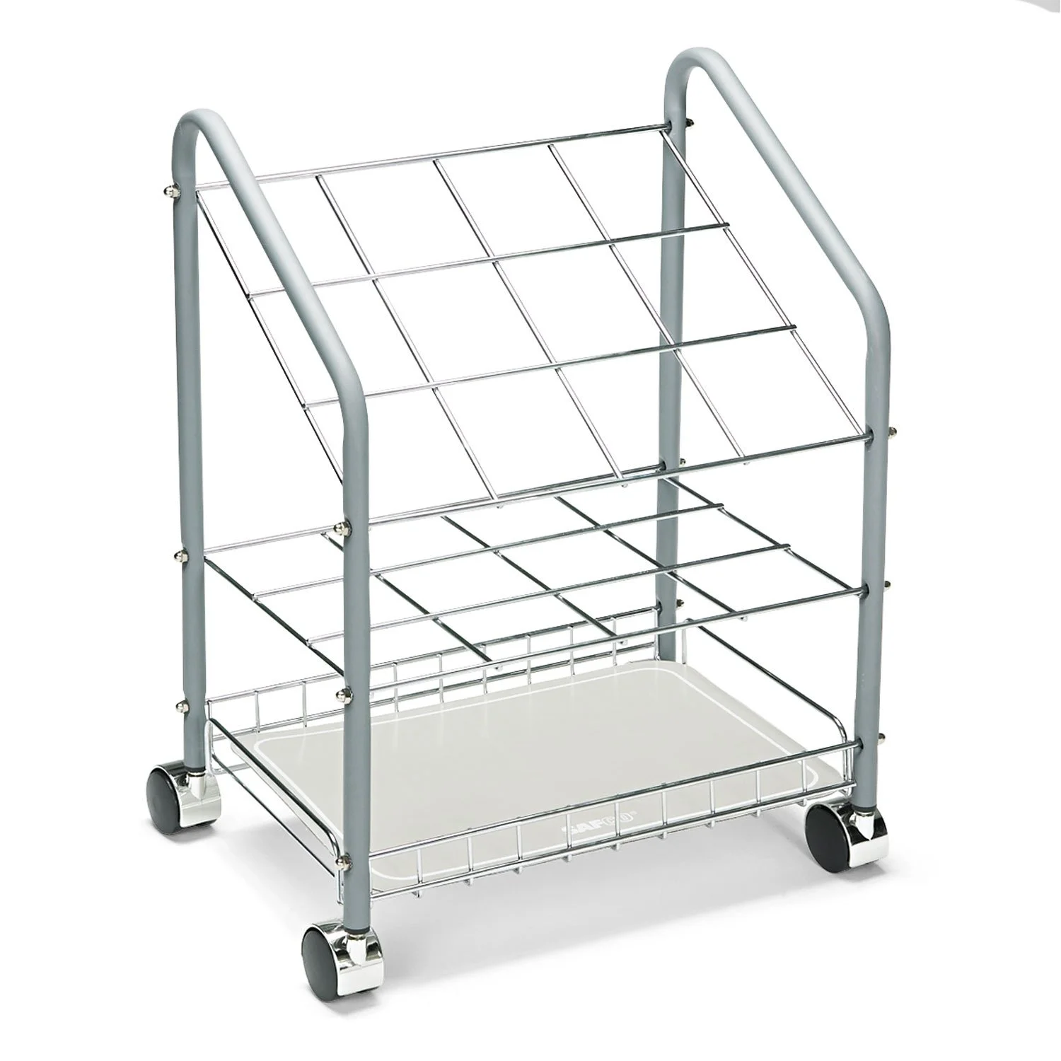 SAFCO Tubular Steel Wire Mobile Roll File Organizer
