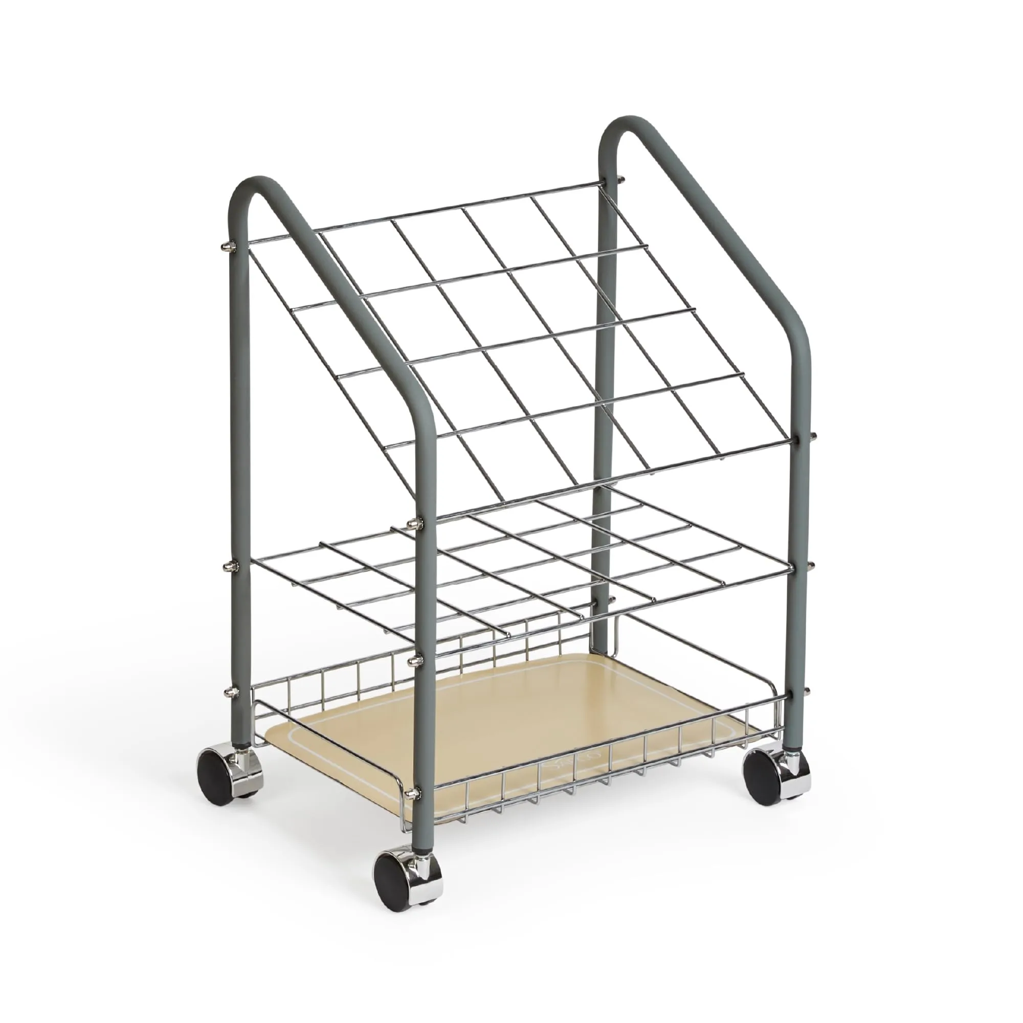 SAFCO Tubular Steel Wire Mobile Roll File Organizer