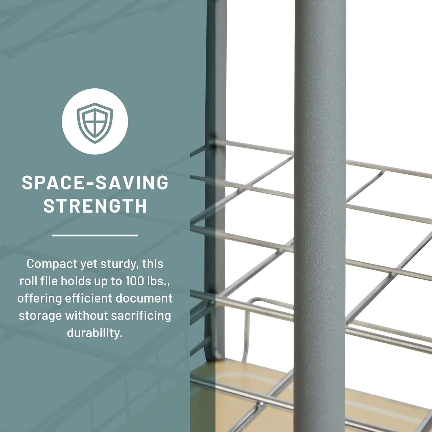 SAFCO Tubular Steel Wire Mobile Roll File Organizer