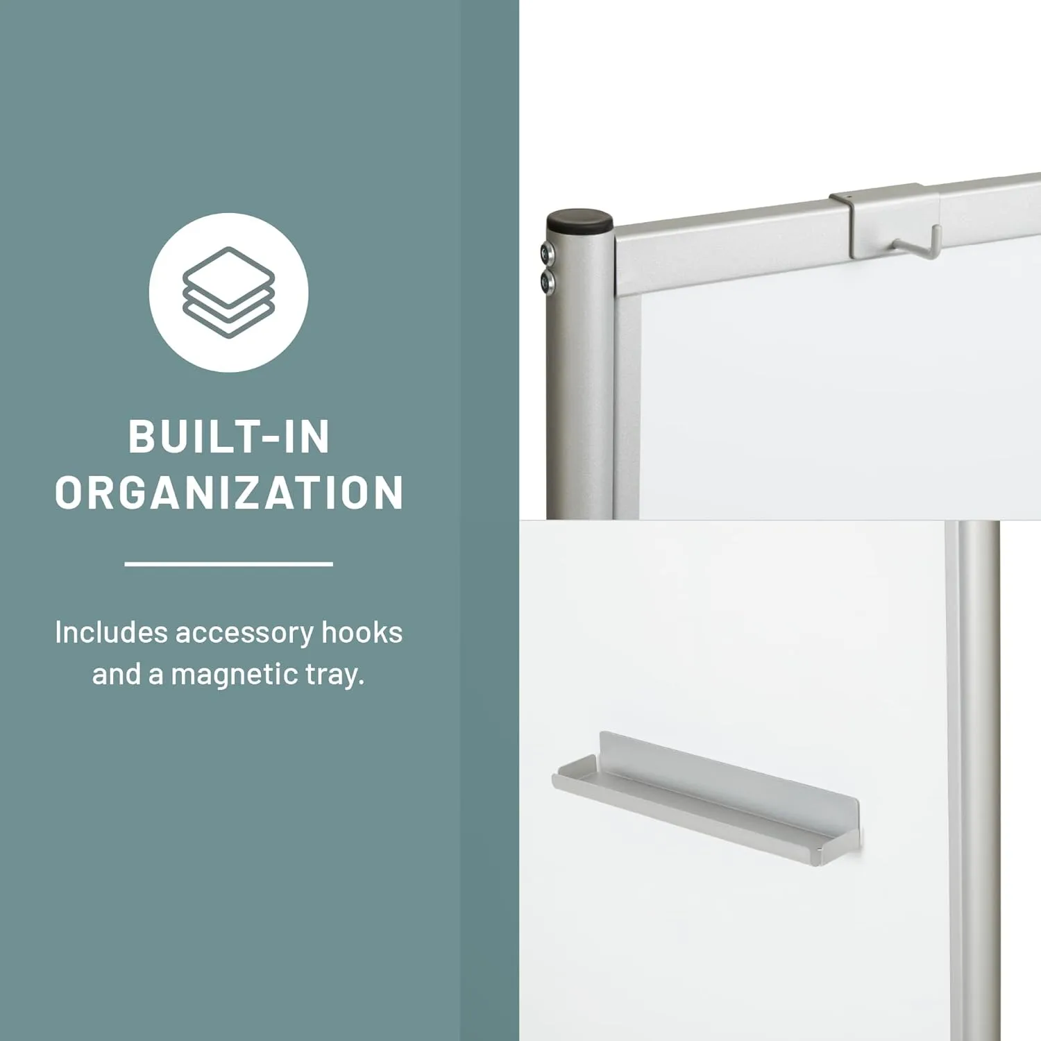 SAFCO Impromptu Full Whiteboard Screen Double-Sided Magnetic Mobile Dry Erase Board