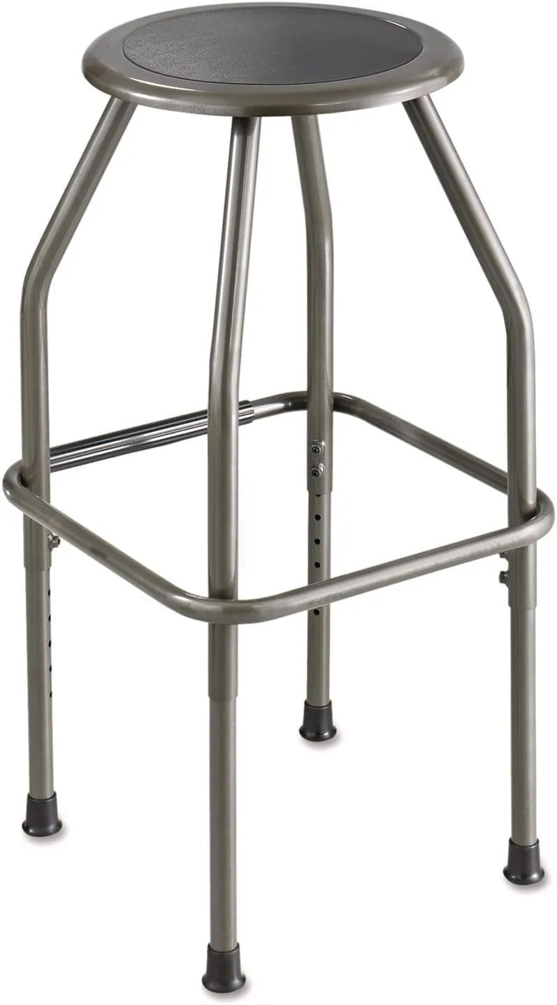 SAFCO Diesel Adjustable-Height Industrial Stool, Steel Frame, Backless