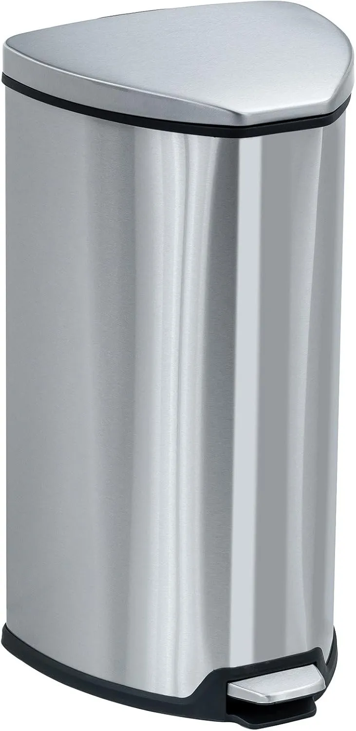 Safco Products Stainless Step-On Trash Can