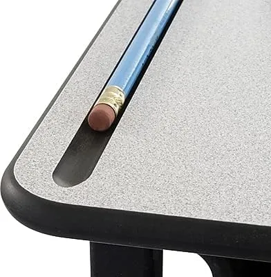 SAFCO AlphaBetter Adjustable-Height Student Desk with Book Box and Swinging Pendulum Footrest, 28 x 20