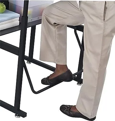 SAFCO AlphaBetter Adjustable-Height Student Desk with Book Box and Swinging Pendulum Footrest, 28 x 20