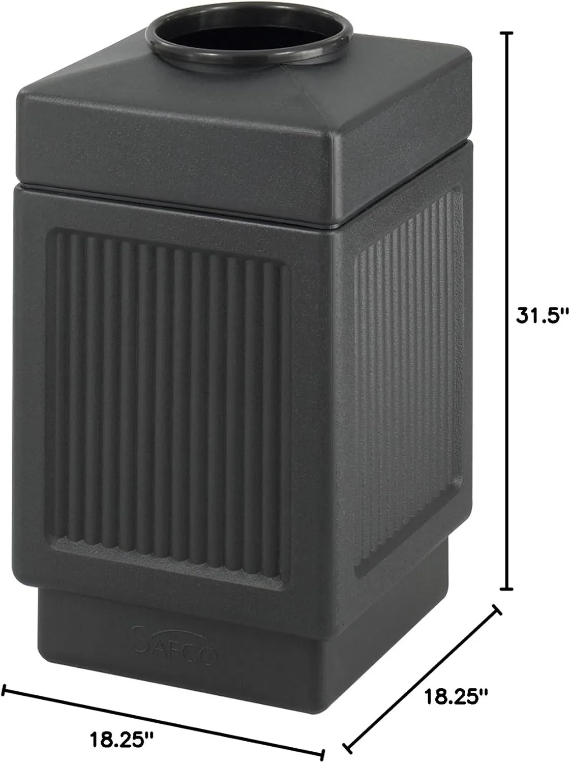 SAFCO Canmeleon Indoor/Outdoor Trash Receptacle