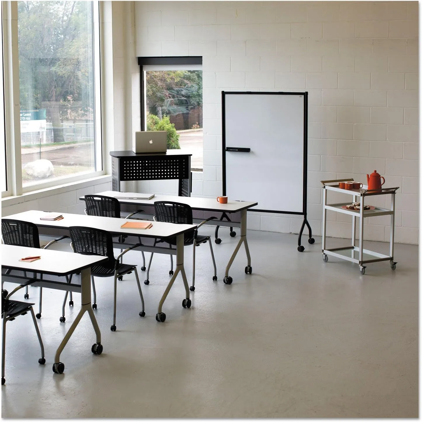 SAFCO Impromptu Full Whiteboard Screen Double-Sided Magnetic Mobile Dry Erase Board