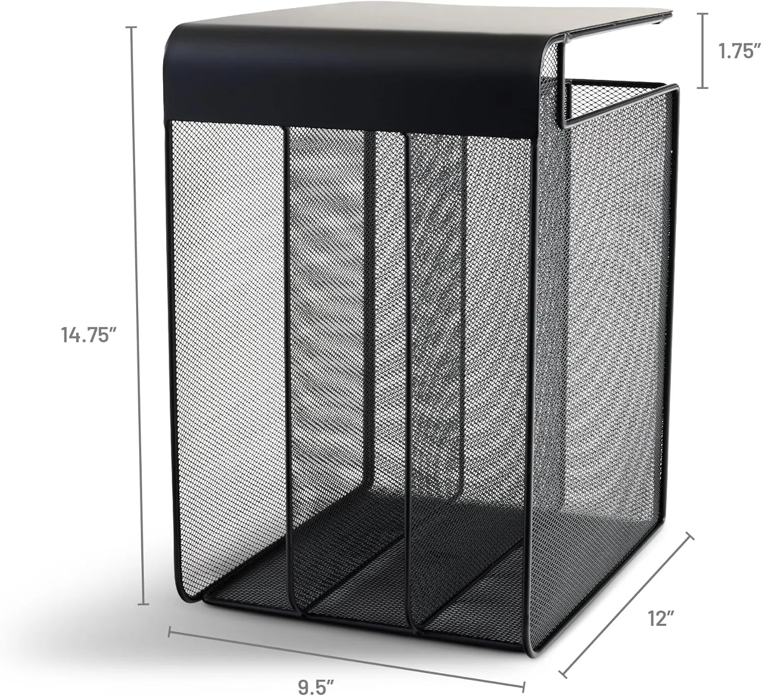 SAFCO Onyx Hanging Under-Desk Organizer, Steel Mesh