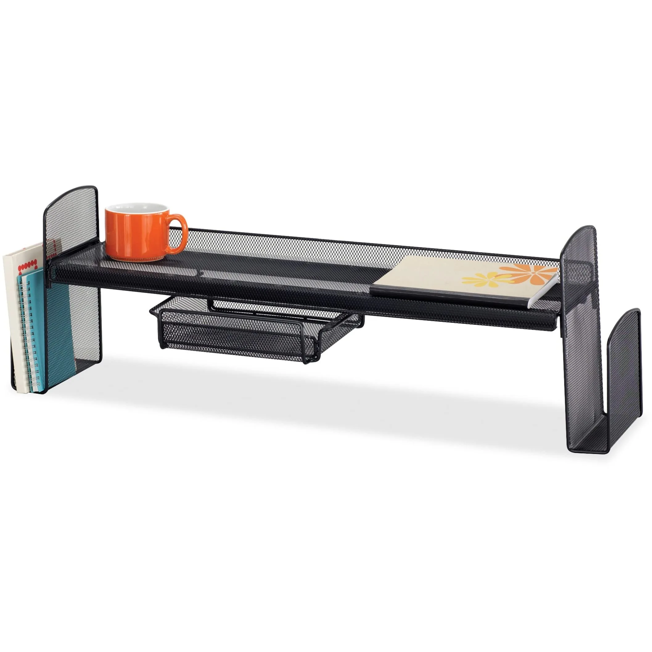 Safco Onyx Mesh Off-Surface Desk Organizer, 3604BL, Black