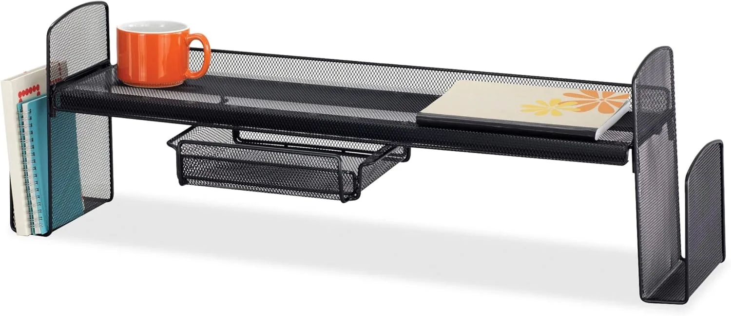 Safco Onyx Mesh Off-Surface Desk Organizer, 3604BL, Black