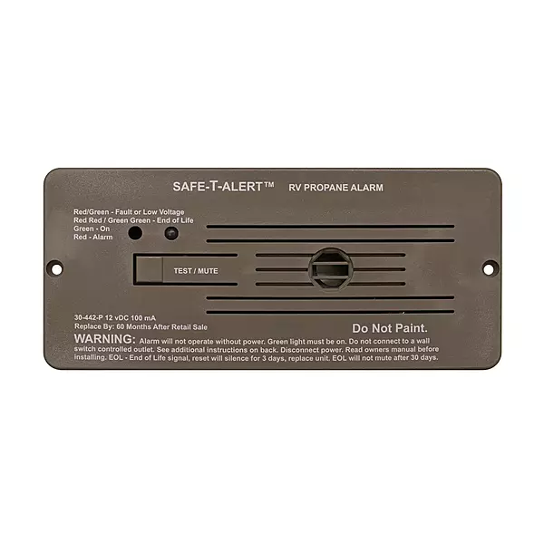Safe T Alert - Classic LP Gas Alarm - Flush Mount Brown - 30-442-P-BR