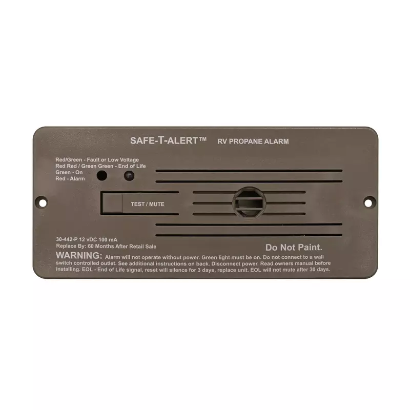 Safe T Alert - Classic LP Gas Alarm - Flush Mount Brown - 30-442-P-BR