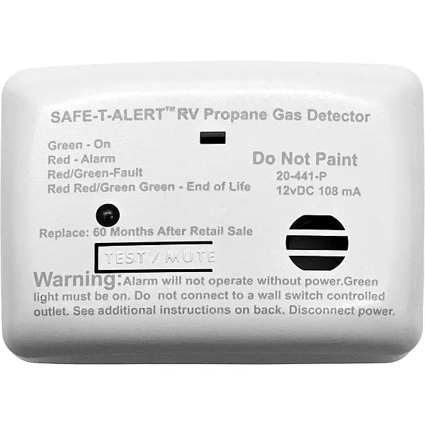 Safe T Alert 20 Series Mini LP Gas Alarm - Propane Alarm - Surface Mount, White - 20-441-P-WT