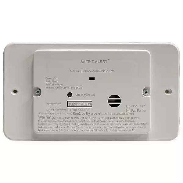 Safe-T-Alert 62 Series Carbon Monoxide Alarm - 12V - 62-542-Marine - Flush Mount - White