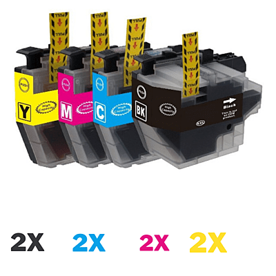 8 Pack Compatible Brother LC-3319XL Ink Cartridge Set (2BK2C2M2Y)