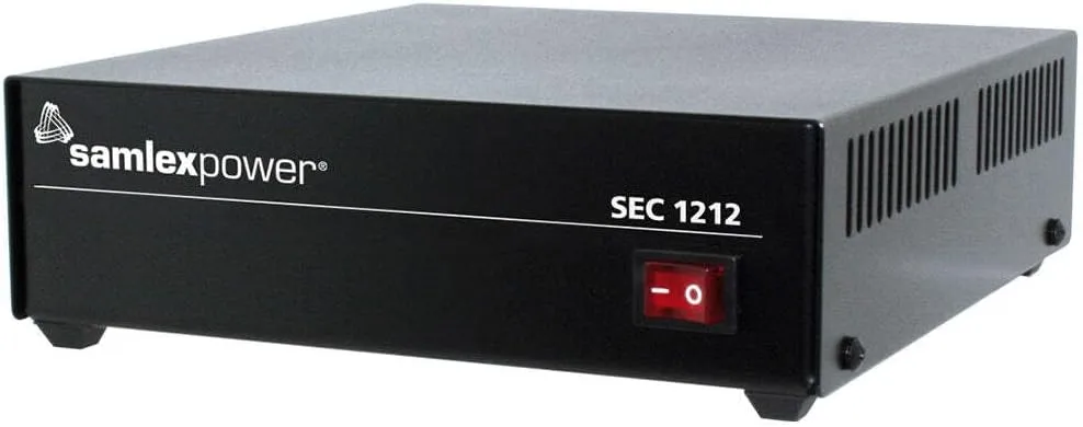 Samlex SEC-1212 Desktop Switching Power Supply Input: 120 VAC, Output: 13.8 VDC, 10 Amps UL Approved
