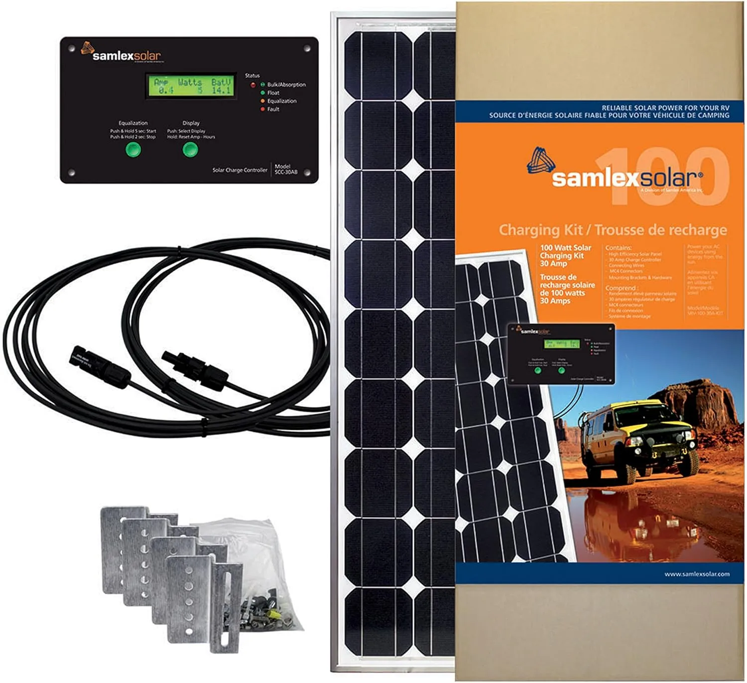 SAMLEX AMERICA Solar Charging Kit with SCC-30AB 30A Charge Controller