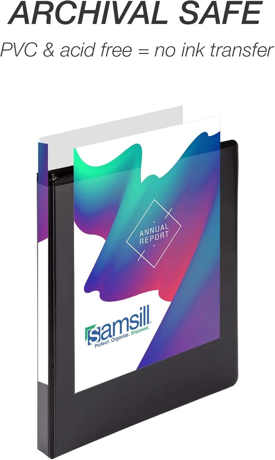 SAMSILL Durable D-Ring View Binders, 3-Ring