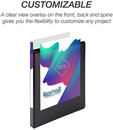 SAMSILL Durable D-Ring View Binders, 3-Ring