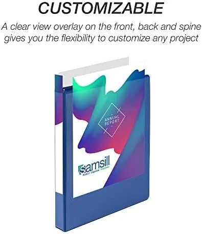 SAMSILL Durable D-Ring View Binders, 3-Ring