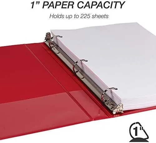 SAMSILL Durable D-Ring View Binders, 3-Ring