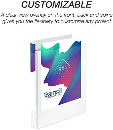 SAMSILL Durable D-Ring View Binders, 3-Ring
