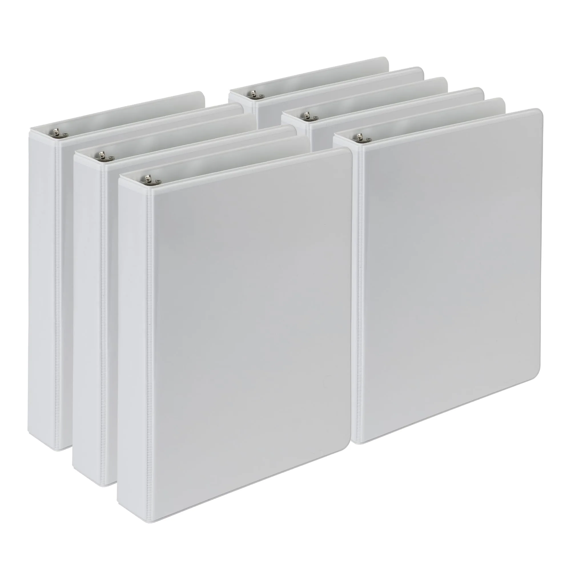 Samsill Economy 1 Inch Mini 3 Ring Binder, 6-Pack, White