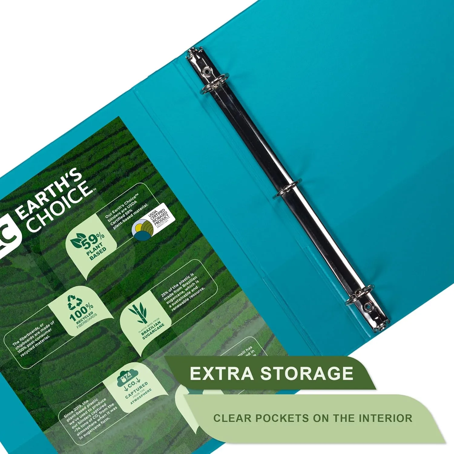 SAMSILL EarthChoice Plant-Based View Binders (3-Ring)