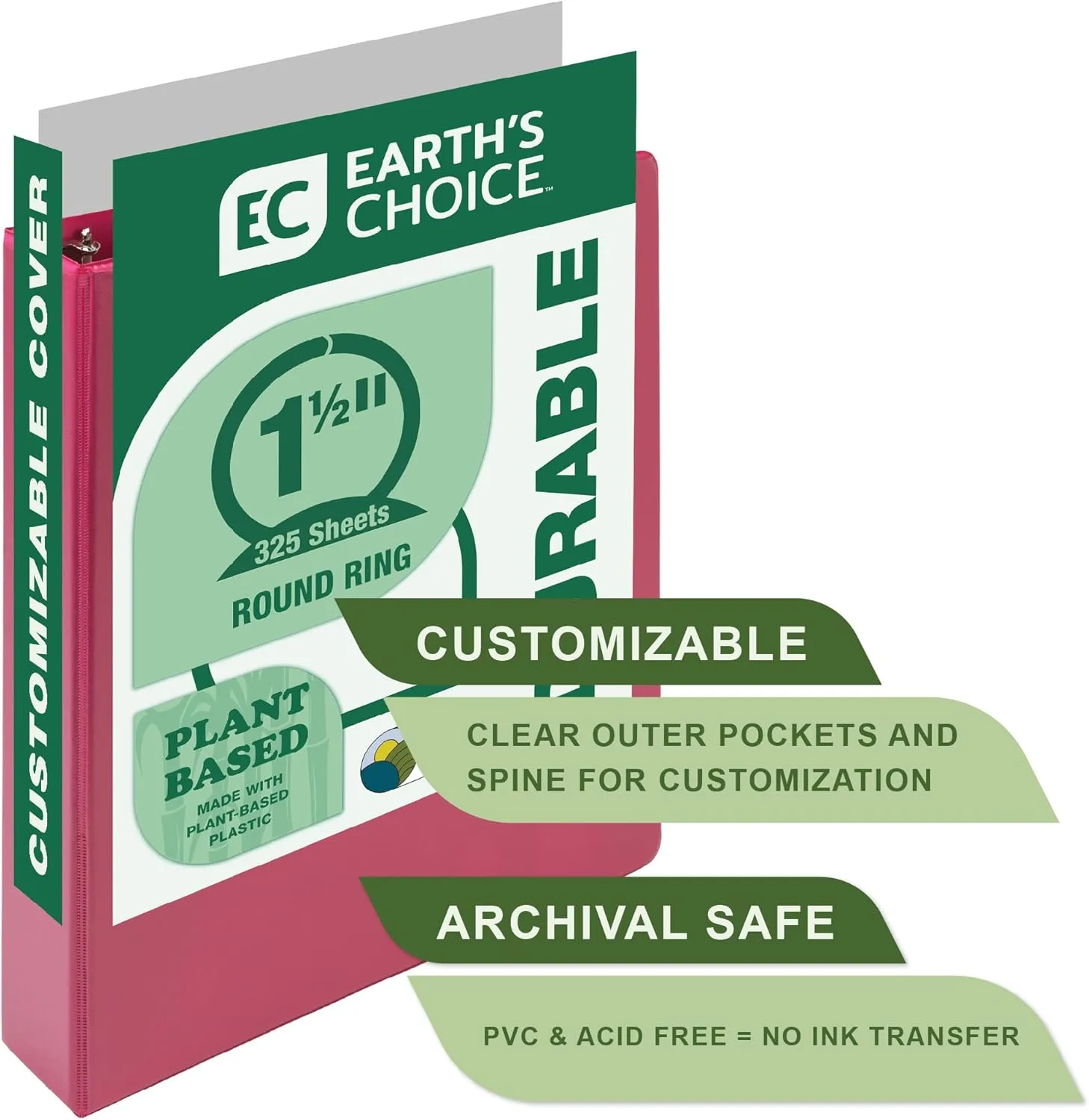 SAMSILL EarthChoice Plant-Based View Binders (3-Ring)